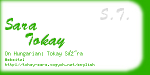 sara tokay business card